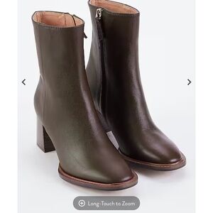 J Jill Reese Block-Heel Boots in Espresso Size 8.5